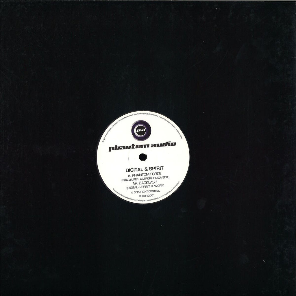 Digital & Spirit – Phantom Force / Backlash - Phantom Audio – PHUD 12001