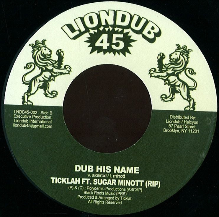 Sugar Minott / Ticklah – Praise His Name / Dub His Name 7" Liondub45 – LNDB45-002