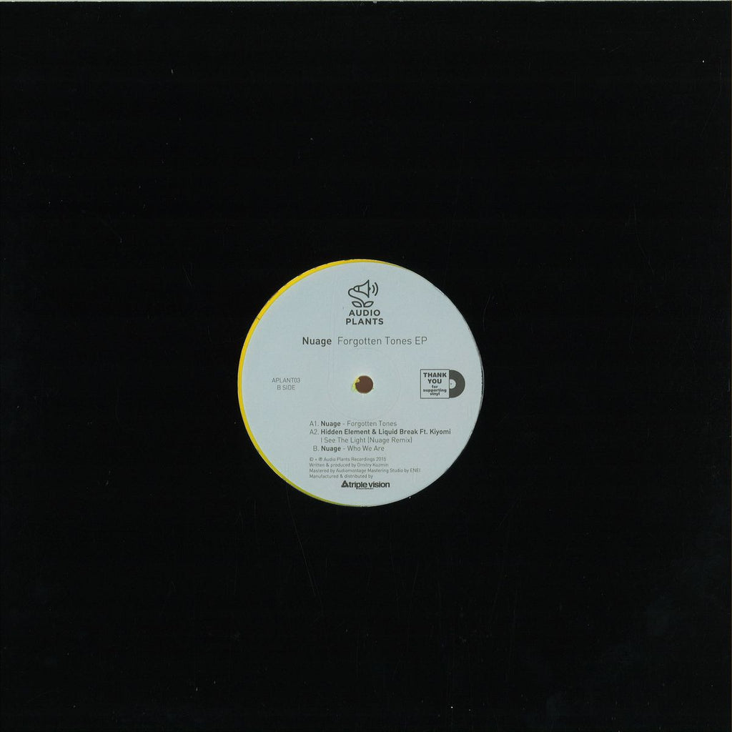 Nuage - Forgotten Tones EP Audio Plants Recordings – APLANT03