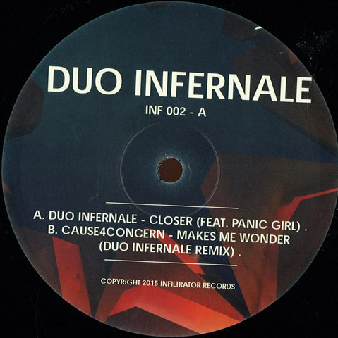 Duo Infernale, Cause 4 Concern - Closer / Makes Me Wonder 12" INF002 Infiltrator Records