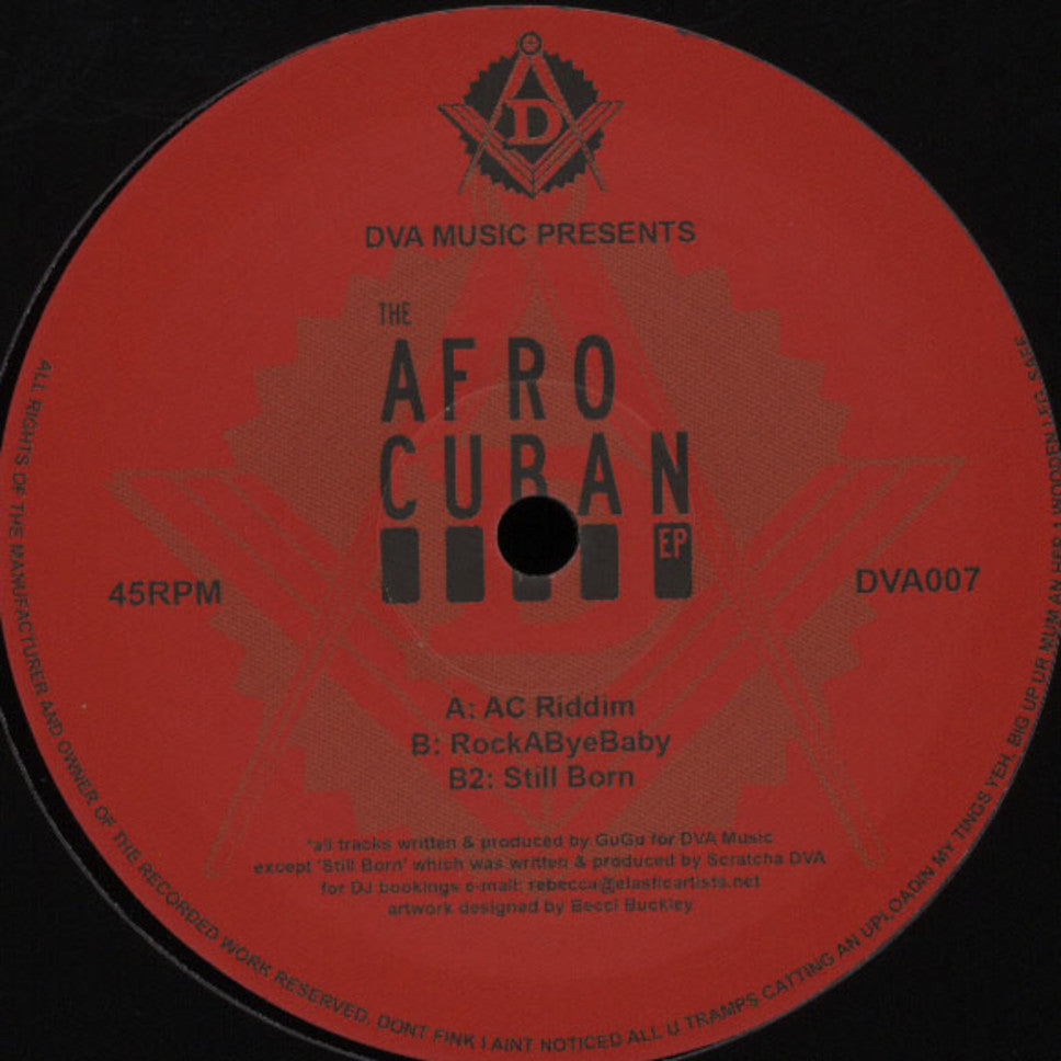 GuGu, Scratcha DVA - The Afro Cuban EP 12" DVA007 DVA Music