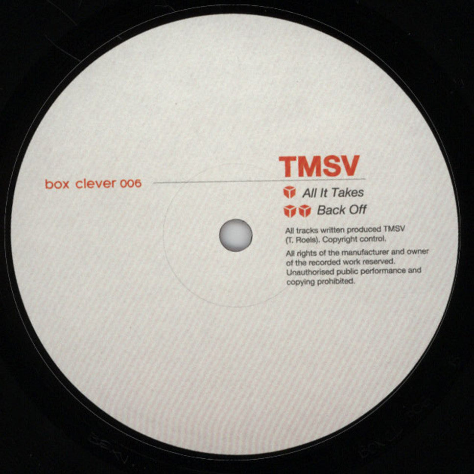 TMSV - All It Takes / Back Off 10" BOXCL006 Box Clever
