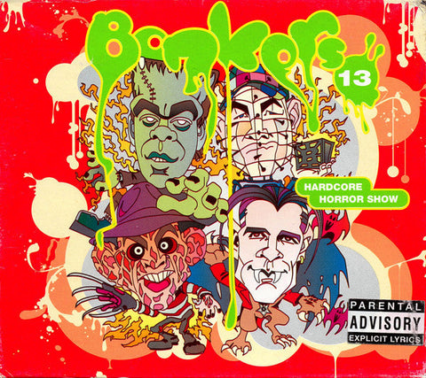 Hixxy, Sharkey, Scott Brown & Dougal : Bonkers 13 - Hardcore Horror Show (4xCD, Mixed)