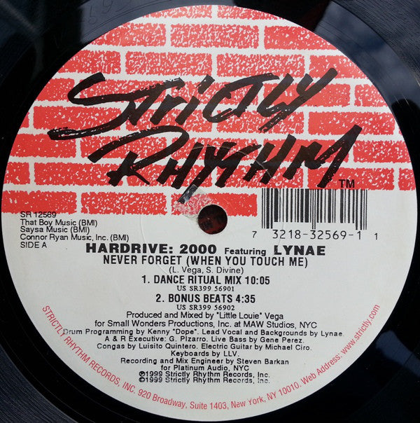 Hardrive Featuring Lynae : Never Forget (When You Touch Me) (12")
