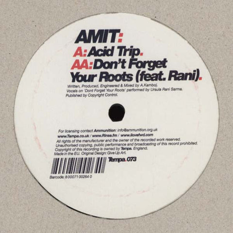 Amit : Acid Trip / Don't Forget Your Roots (12")