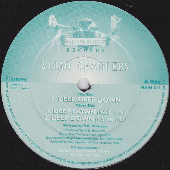 Brian Chambers - Deep, Deep, Down - Main Ingredient Recordings – MAIN 012