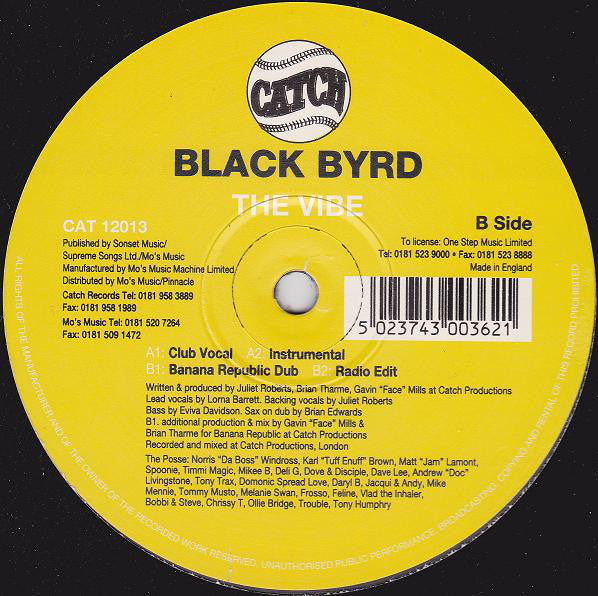 Black Byrd – The Vibe 12" Catch – CAT 12013