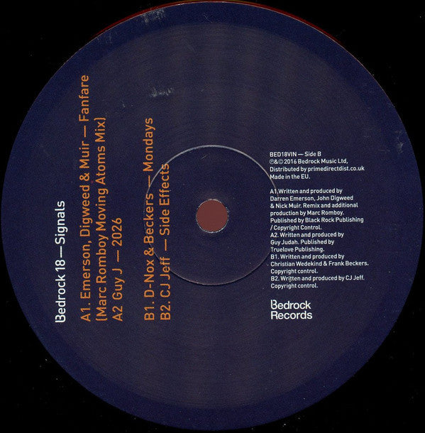Various – Bedrock 18 - Signals 12" Bedrock Records – BED18VIN