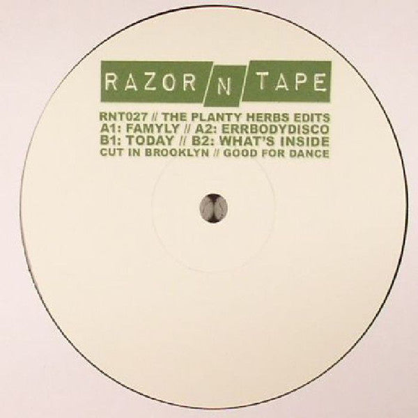 The Planty Herbs – The Planty Herbs Edits 12" Razor N Tape – RNT027