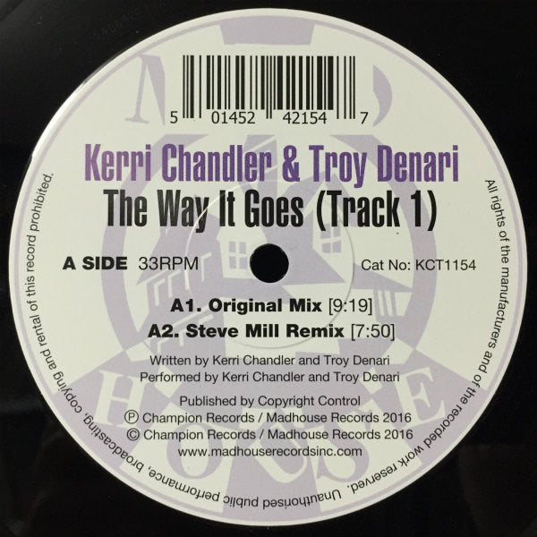Kerri Chandler & Troy Denari – The Way It Goes - Madhouse Records Inc - KCT1154