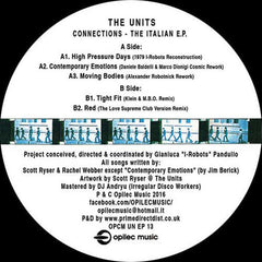 The Units - Connections - The Italian EP 12" Opilec Music – OPCM UN EP 13