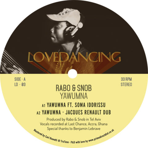Rabo & Snob - Yawumna EP - Lovedancing ‎– LD03, LD - 03