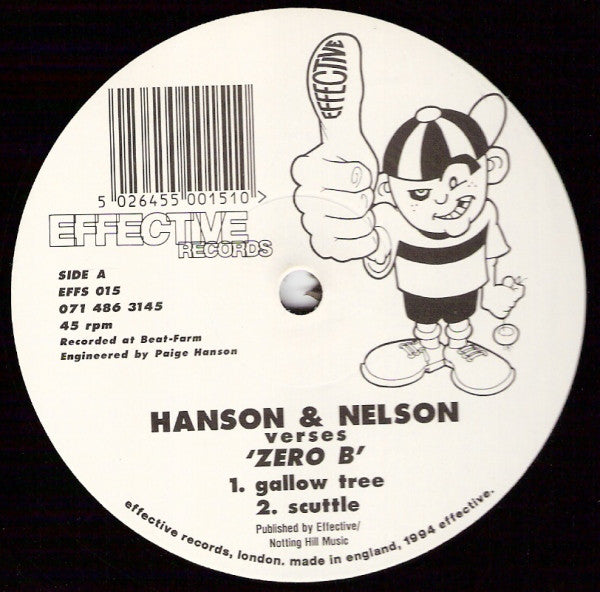 Hanson & Nelson vs Zero B – Gallow Tree - Effective Records – EFFS 015