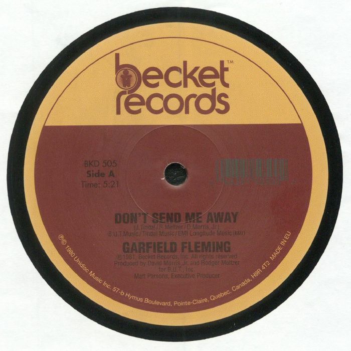 Garfield Fleming – Don't Send Me Away - Becket Records – BKD505