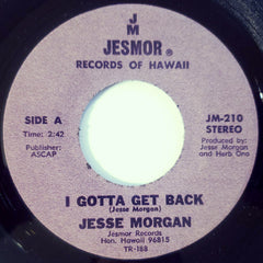 Jesse Morgan – I Gotta Get Back / I Pity A Fool - Tramp Records – TR-188