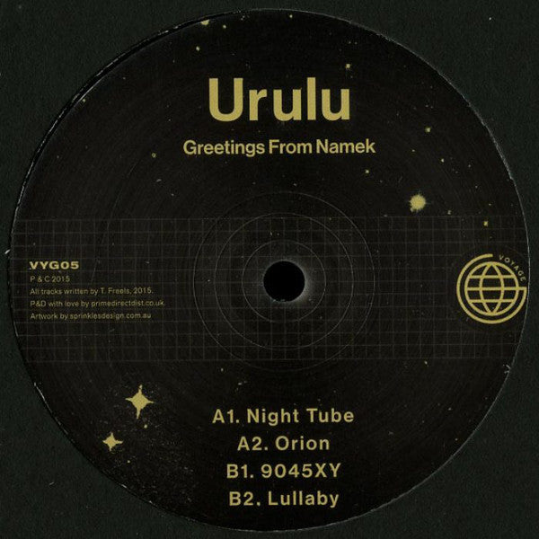Urulu – Greetings From Namek - Voyage Recordings – VYG05