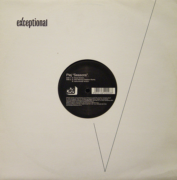 Plej – Seasons 12" Exceptional – EXEC25