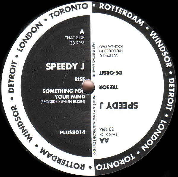 Speedy J - Rise - Plus 8 Records Ltd. PLUS8014