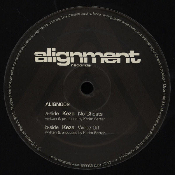 Keza - No Ghosts / Write Off 12" Alignment Records – ALIGN002