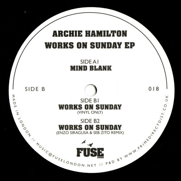 Archie Hamilton – Works On Sunday EP - Fuse London – FUSE018