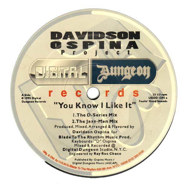 Davidson Ospina – You Know I Like It 12" Digital Dungeon Records – UGDD 1205