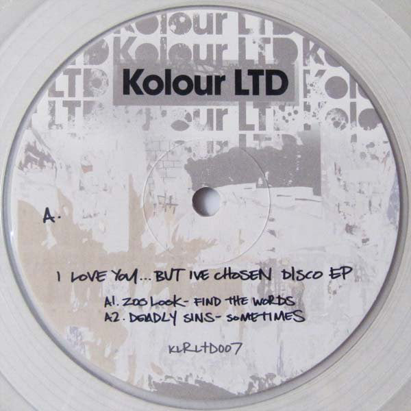 Various – I Love You... But Ive Chosen Disco EP 12" REPRESS Kolour LTD – KLRLTD007