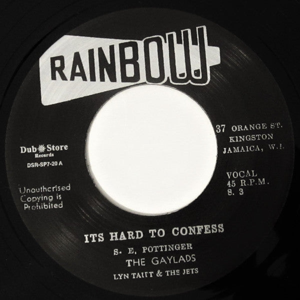 The Gaylads, Lyn Taitt & The Jets – It's Hard To Confess - Rainbow, Dub Store Records – DSR-SP7-20