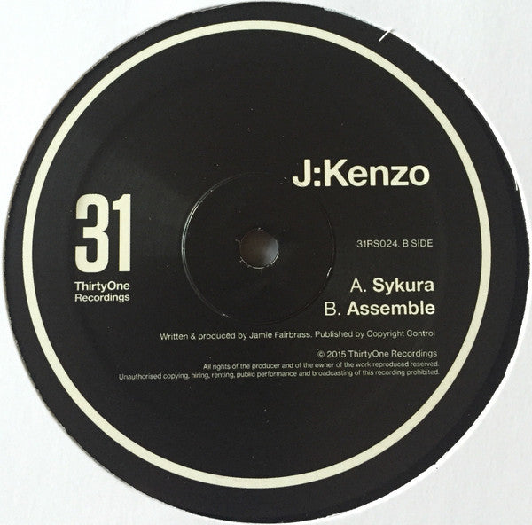 J:Kenzo – Sykura / Assemble 12" 31 Records – 31RS024