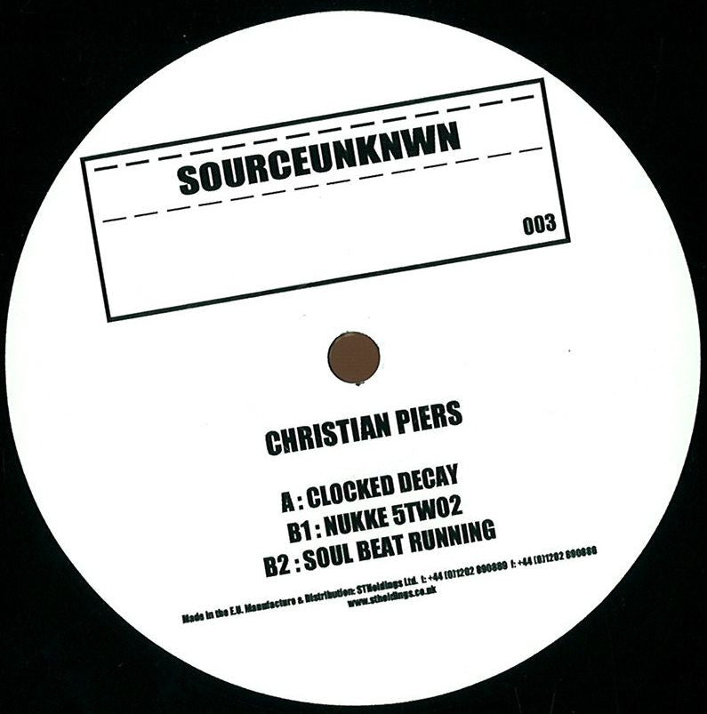 Christian Piers – Clocked Decay 12" SOURCEUNKNWN – SU003
