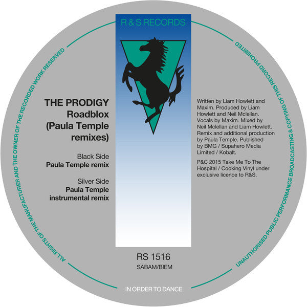 The Prodigy – Roadblox (Paula Temple Remixes) 12" R & S Records – RS 1516