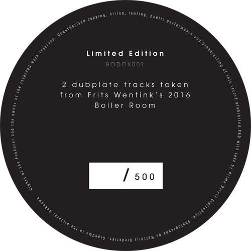 Frits Wentink – BODOX001 12" Bobby Donny – BODOX001