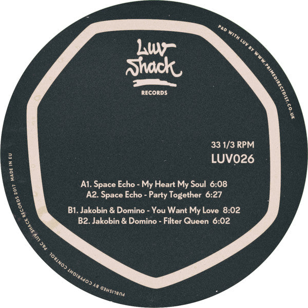 Space Echo, Jakobin & Domino – Together EP 12" Luv Shack Records – LUV026