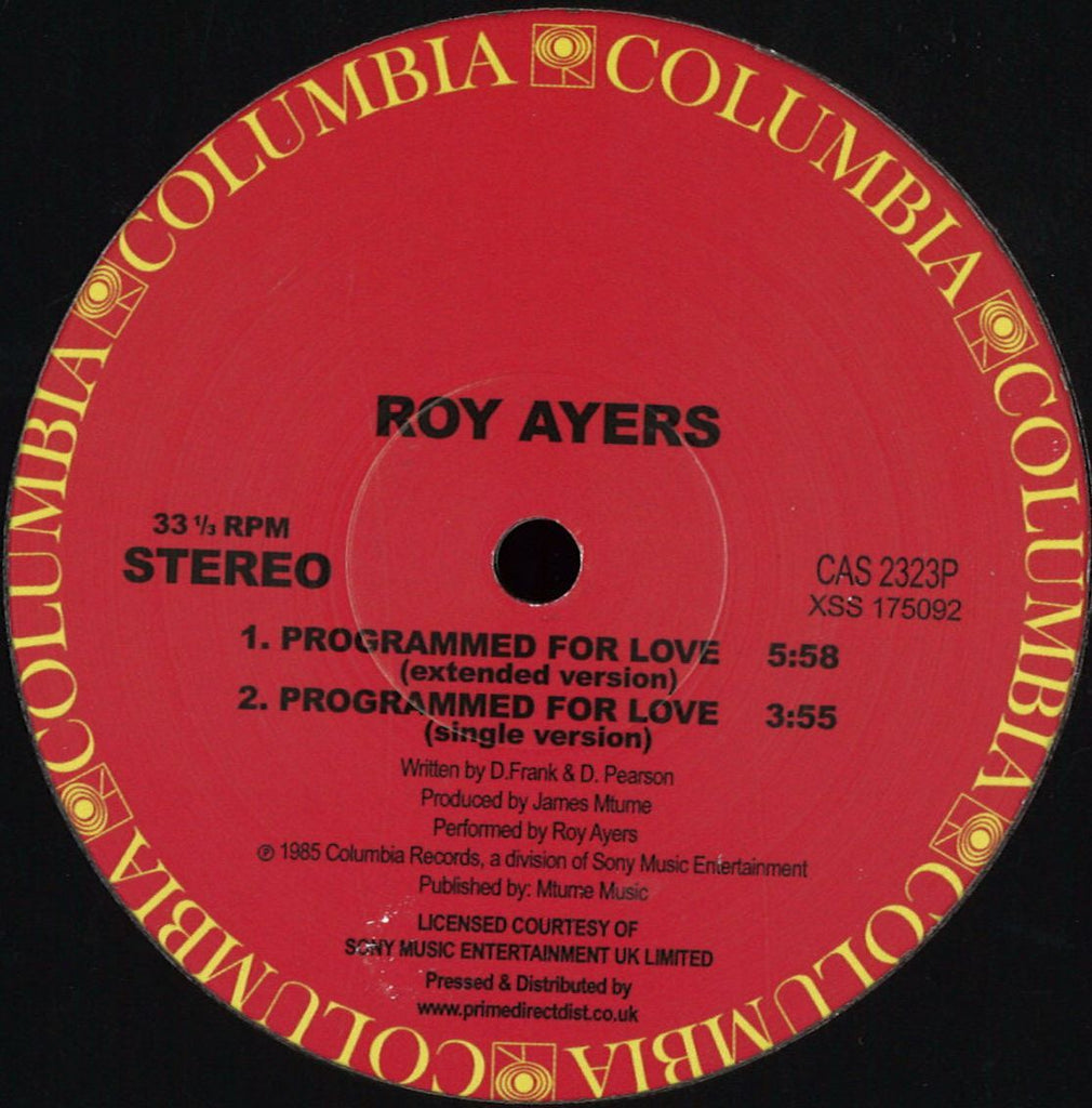Roy Ayers – Programmed For Love - Columbia – CAS 2323P