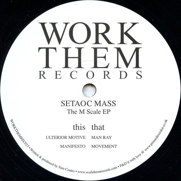 Setaoc Mass – The M Scale EP 12" Work Them Records – WORKTHEMREC023