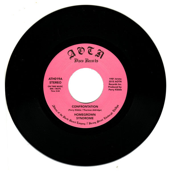 Homegrown Syndrome - Confrontation 7" ATH019 Athens Of The North