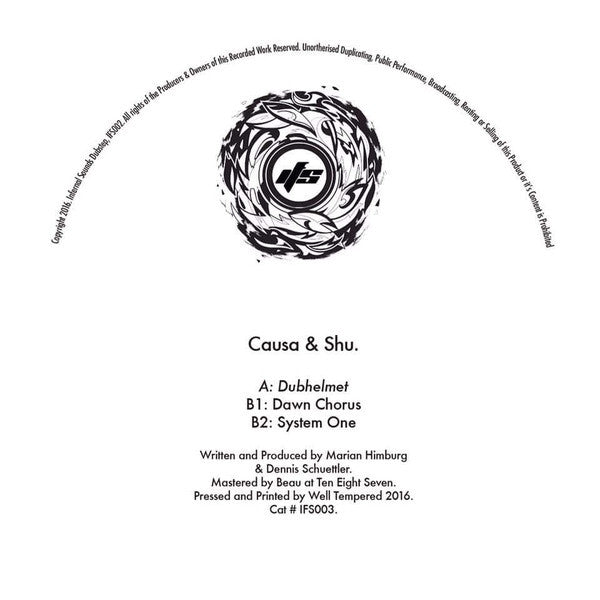 Causa & Shu – Dubhelmet EP - Infernal Sounds – IFS003