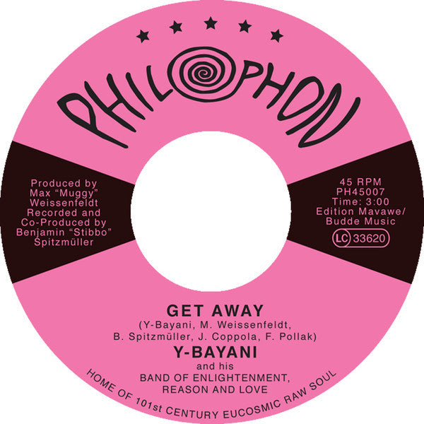 Y-Bayani – Get Away b/w Obar No Ni - Philophon – PH45007