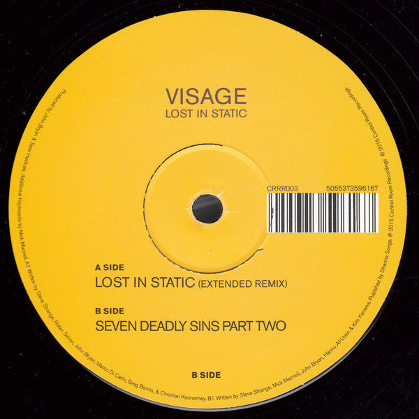 Visage – Lost In Static Control Room Recordings – CRRR003