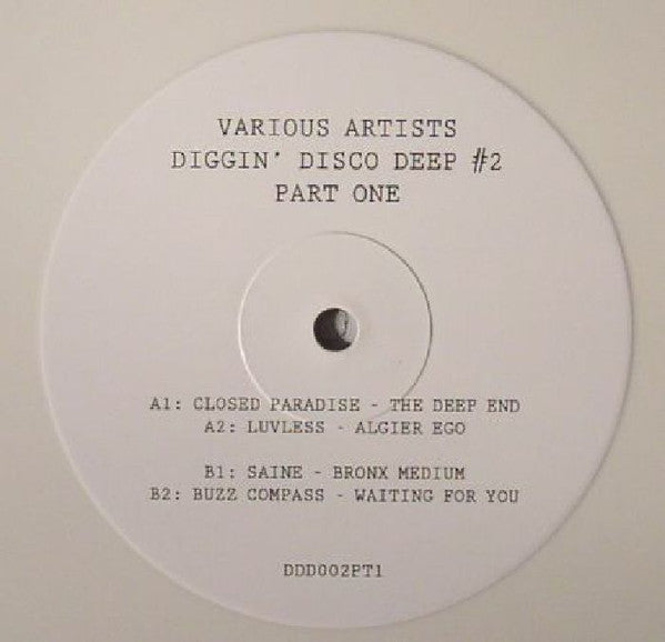 Various – Diggin' Disco Deep #2 Part One 12" Diggin' Disco Deep – DDD002PT1