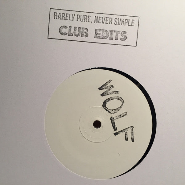 Frits Wentink – Rarely Pure, Never Simple - Club Edits - Wolf Music Recordings – WOLFLP 002 RMX
