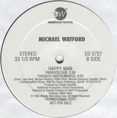 Michael Watford - Happy Man 12" EastWest Records America ED 5727