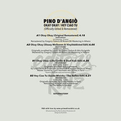 Pino D'Angio – Okay Okay / Hey Ciao Tu - Editor's Kutz – EDITORSKUTZ009