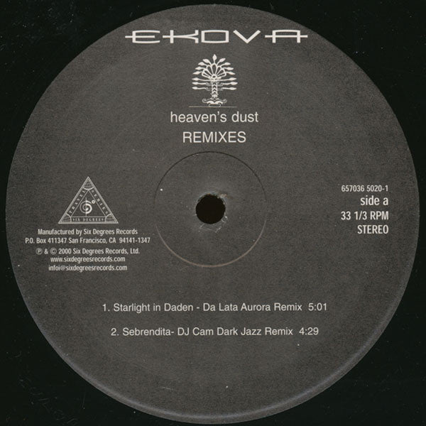 Ekova - Heaven's Dust (Remixes) - Six Degrees Records 65703650201