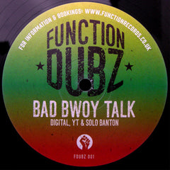 Digital – Zion / Bad Bwoy Talk 10" Function Dubz – FDUBZ001