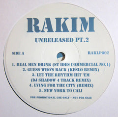 Rakim – Unreleased Part 2 - PROMO – RAKLP002