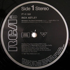 Rick Astley - Whenever You Need Somebody 12" RCA PT 41568