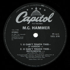 MC Hammer - U Can't Touch This 12" Capitol Records 12CL 578