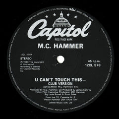 MC Hammer - U Can't Touch This 12" Capitol Records 12CL 578