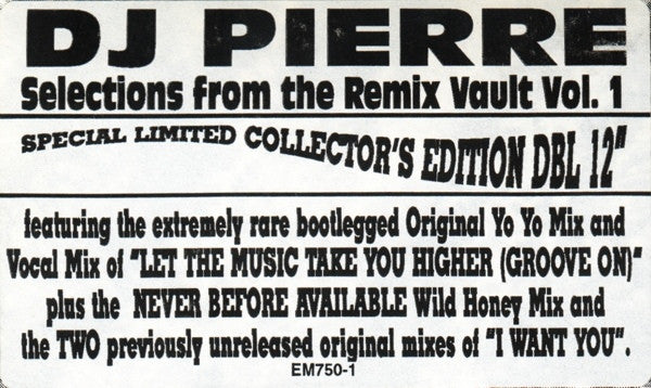 DJ Pierre - Selections From The Remix Vault (Vol. 1) 2x12