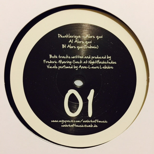 Phunklarique - Alors Quoi 12" Wahrhaft 01